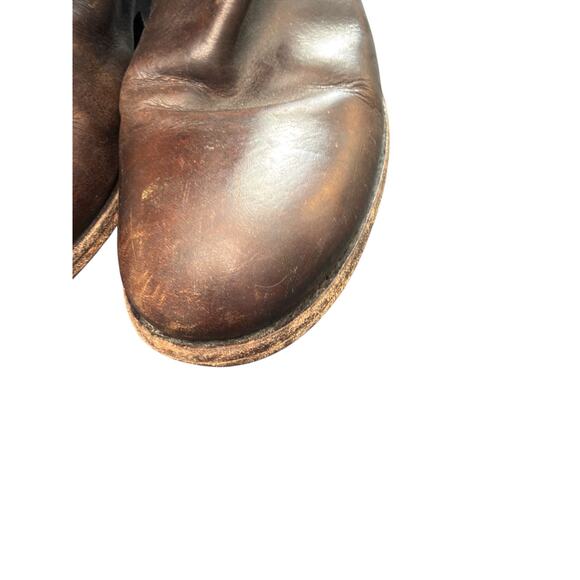 Frye Brown Zip Up Melissa Button Leather Harness Equestrian Riding Boots Size 9 - Picture 7 of 9